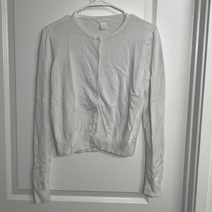 M White long sleeve cardigan